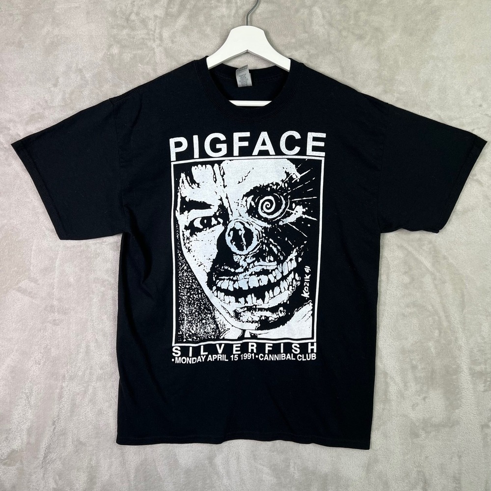 Frank Kozik Pigface Silverfish Cannibal Club Tee size Large